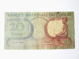 Rara! Congo 20 Francs 1962,bancnota din imagini la cel mai mic pret