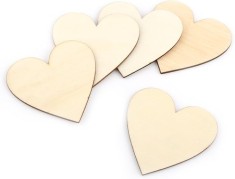 Inimioare din lemn pentru activitati crafts,natur,4x4 cm,20 bucati