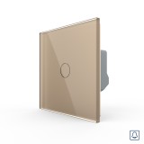 Cumpara ieftin Buton sonerie touch Livolo din sticla, auriu, seria noua