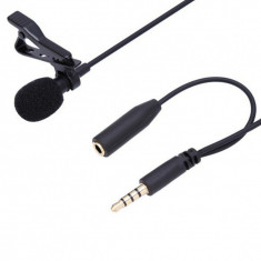 3.5mm Tie Clip-on Lapel Microphone Black foto