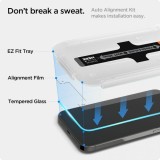 Set 2 Folii de protectie Spigen Glas.TR EZ FIT pentru Apple iPhone 13/13 Pro/14, Transparente