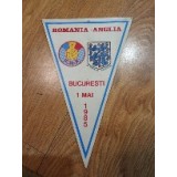 Fanion Fotbal Romania -Anglia F.R.F. 1 Mai 1985