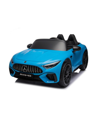 Masinuta electrica cu telecomanda si 2 motoare Mercedes SL63 albastru foto
