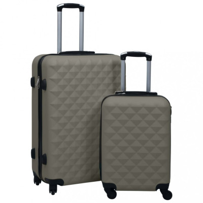 Set de valize cu carcasă rigidă, 2 piese, antracit, ABS foto