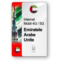 eSIM Internet Emiratele Arabe Unite, valabil 15 zile, trafic Nelimitat, Premium