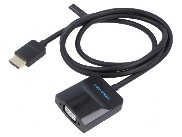Convertor HDMI la VGA 1m negru - ABS
