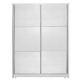 Dulap cu 2 usi glisante Chase culoarea alba 152.5x56.5x185cm