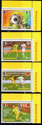 ROMANIA 2016, Campionatul European de Fotbal - Franta, MNH, serie neuzata, 2108 foto