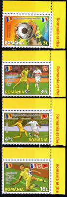ROMANIA 2016, Campionatul European de Fotbal - Franta, MNH, serie neuzata, 2108 foto