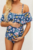 SW2190-100 Costum de baie intreg pentru gravide cu model floral, S