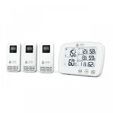 Termometru si higrometru digital Airbi Control BI1030, 3 x transmitator wireless extern