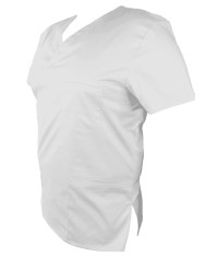 Halat Medical Pe Stil, Alb cu Elastan, Model Classic Barbati - XS foto