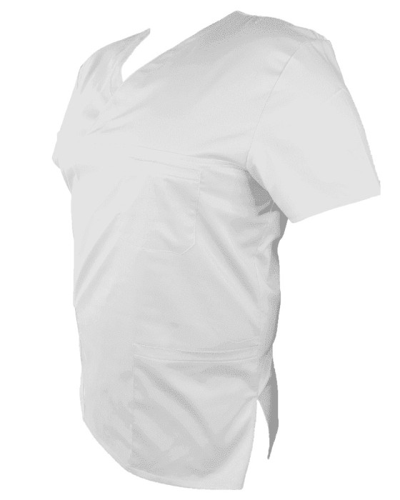 Halat Medical Pe Stil, Alb cu Elastan, Model Classic Barbati - 2XL