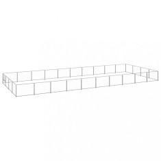 vidaXL Padoc pentru c&acirc;ini, argintiu, 40 m&sup2;, oțel