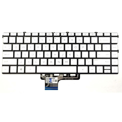 Tastatura Laptop, HP, Spectre X360 13-AW, TPN-Q225, SG-A0320-YAA, iluminata, argintie, layout US foto