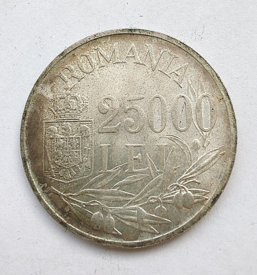 Romania - 25000 Lei 1946 - Argint - (#12A) foto