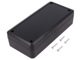 Carcasă universală ABS neagră 89mm x 189mm x 50mm