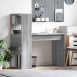 VidaXL Birou cu stocare Gri Sonoma 113x54x120 cm Lemn aglomerat