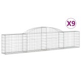 Cumpara ieftin Cosuri gabion arcuite, 9 buc., 300x30x60/80 cm, fier galvanizat