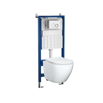 Set rezervor WC montat pe perete Roya Delos WH 82W foto