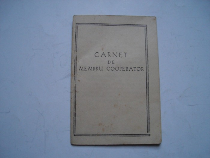 Carnet de membru cooperator, 1974