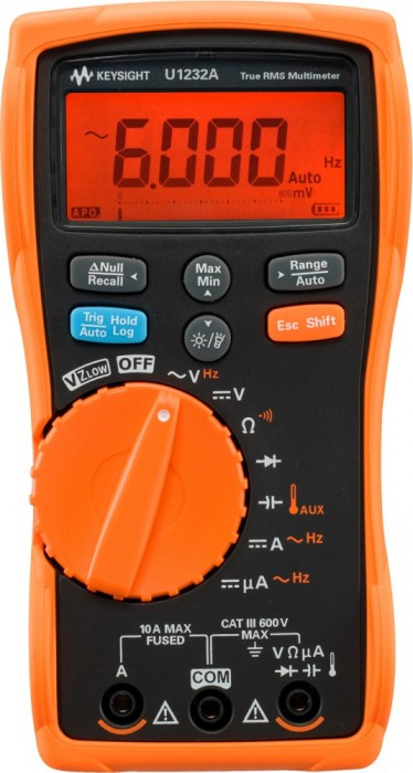 multimetru digital, KEYSIGHT, U1232A, 600mV-0.6kV, 60&micro;A-10A