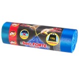 Saci Menajer cu Snur OTI FORTE, Capacitate 60L, 60x70 cm, 12 Buc Rola, Culoare Albastra, Sac Menajer de Gunoi cu Snururi