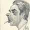A3905N Cassius Dobrin, caricatură, anii 1930, semnată Dobrin