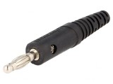 Mufă Banană 4mm 10A Neagră
