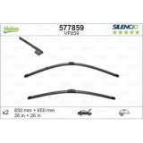 Set lamele stergator 2x650mm/2x26in Porsche Cayenne 09.2010; VW Touareg 10.2006; fata, stanga + dreapta, adaptor OE Valeo, 7L0955235B, 7L0955425L,