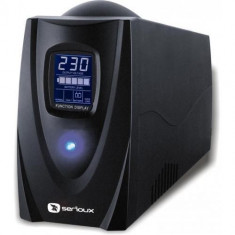 Ups serioux protectit 850ls 850va 12min back-up (half load) 4 porturi schuko ecran lcd negru foto