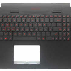 Carcasa superioara cu tastatura palmrest Laptop, Asus, ROG GL752, GL752V, GL752VL, GL752VW, GL752VWM, 90NB0A41-R31US0, iluminata, layout US