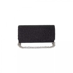 Geanta plic seara pentru ocazii si petreceri, negru, sclipici, mic, 20 x 10 cm, Magrot 24012