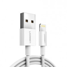 Ugreen Cablu de date și încărcare Ugreen USB - Lightning iPhone iPad MFI 1m 2.4A - Alb (20728)