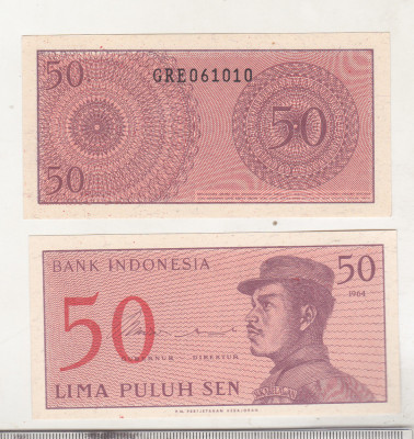 bnk bn Indonezia 50 sen 1964 unc foto