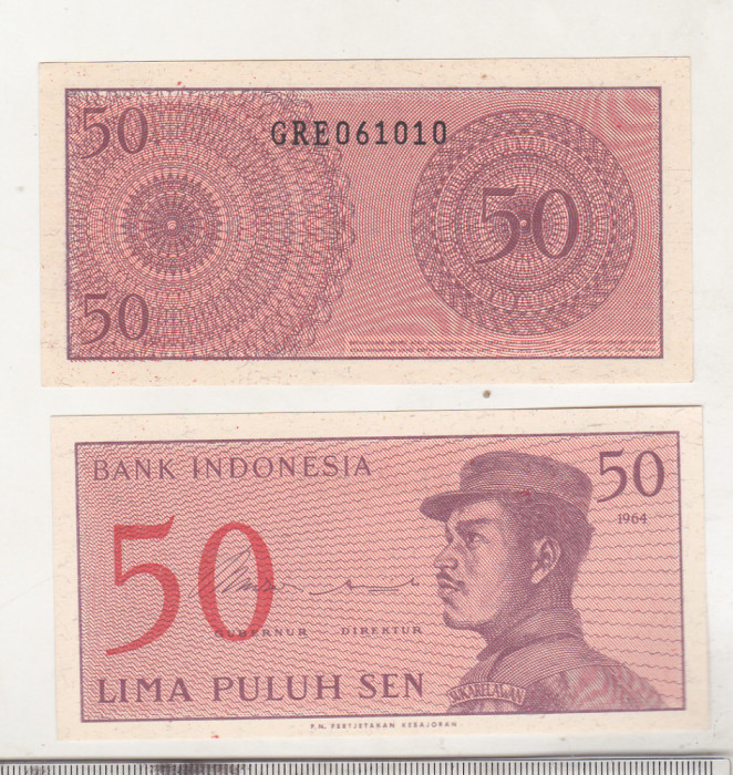 bnk bn Indonezia 50 sen 1964 unc