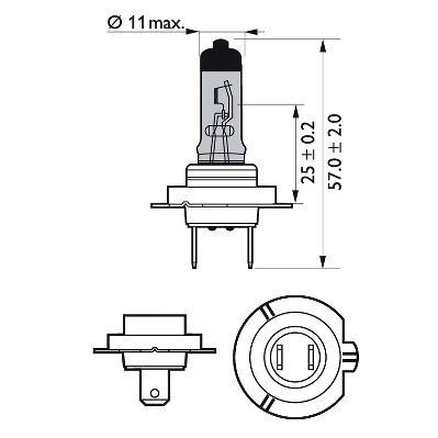 Bec Far H7 55W 12V White Vision Ultra (Blister) Philips 149379 12972WVUB1