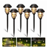 Cumpara ieftin Lampa Solara 6 Lampi Set Impermeabila IP65 Negre 47cm Aluminiu Gradina Exterior