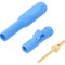 Conector banana 1,5mm mufa albastra lipita ? 2,1mm