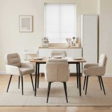 Cumpara ieftin Scaune de dining 4 buc. Catifea Crem 59 x 59,5 x 90 cm