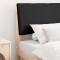 vidaXL Tăblie tapițată Negru 100 cm Lemn de pin masiv 879301