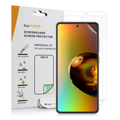 Set 3 Folii de protectie pentru Samsung Galaxy A52 / Galaxy A52 5G / Galaxy A52s 5G, kwmobile, Fata, Transparenta, 54355.1 foto