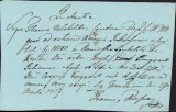 A314 Chitanță olografă, 1827, &icirc;n limba latină