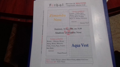 program Zimandul Nou - Aqua Vest Arad foto