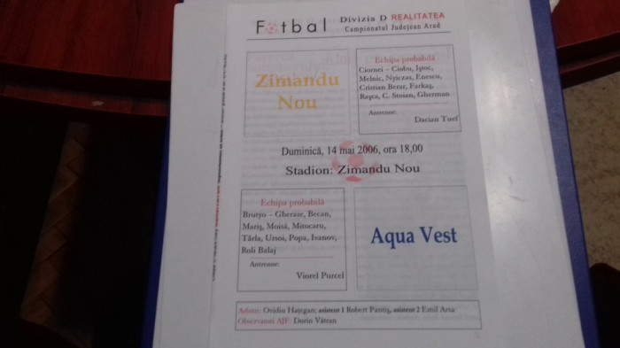 program Zimandul Nou - Aqua Vest Arad