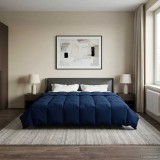 vidaXL Pilotă de vară Patos Albastru &icirc;nchis 200 x 240 cm Microfibră 42025969