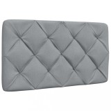 Perna Tablie Pat Gossi Gri Deschis 90cm Textil Poliester Umplutura PP Suport Lombar Fixare Banda Arici Design Elegant