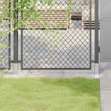 Baza stalp patrata Gossi, 51x51 mm, otel galvanizat, argintiu, 4 buc, 15x15x15 cm