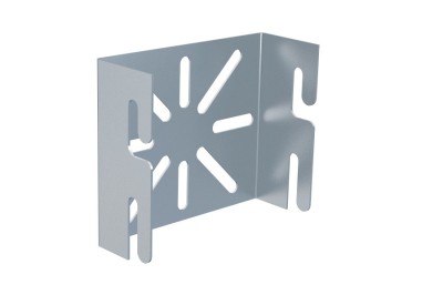 Suport 80x95mm electro galvanizat prindere pe canal cablu din sarma pentru doza de distributie (sau priza, intrerupator etc.) sustinere maxim 5 kg foto