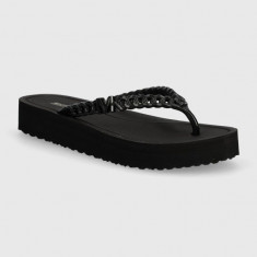 MICHAEL Michael Kors slapi Zaza Flip Flop femei, culoarea negru, cu platforma, 40S4ZAFA1B